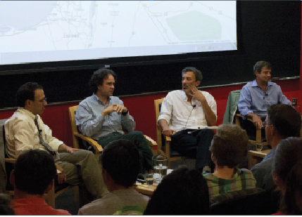 Panel members answering questions during the “Syria: What’s Next?” event. 