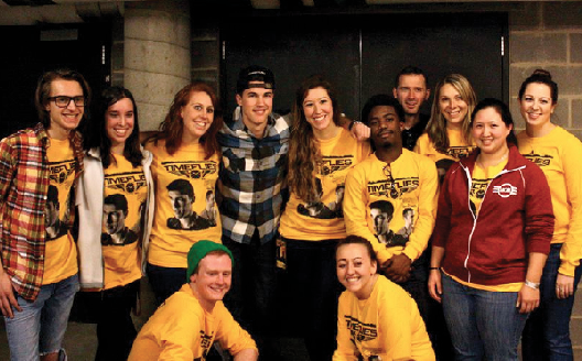 MOB exec with Timeflies before the concert