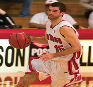 Tucker Landy ’14 scored 14 points on only six shots in the 64-52 win over McDaniel on Tuesday, Dec. 3. 