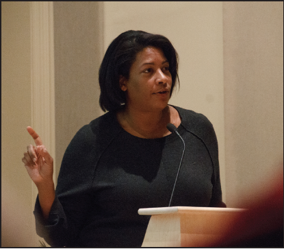 Dawn Porter, lawyer and director of “Gideon’s
Army,” spoke as part of the MLK Symposium.