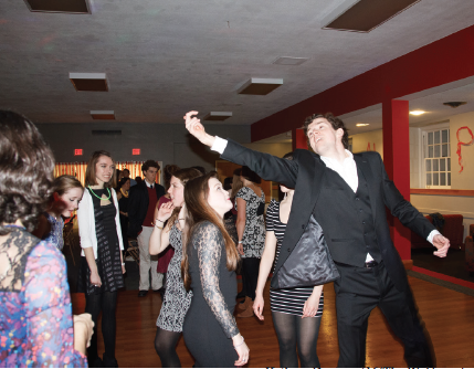 Students attend Alpha Lambda Delta’s formal in
Allison Hall’s Community Space on Feb. 8.