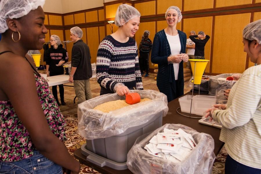 Volunteers packaged 10,000 meals for Stop Hunger Now at a Nov. 14 event sponsored by CSSS.
