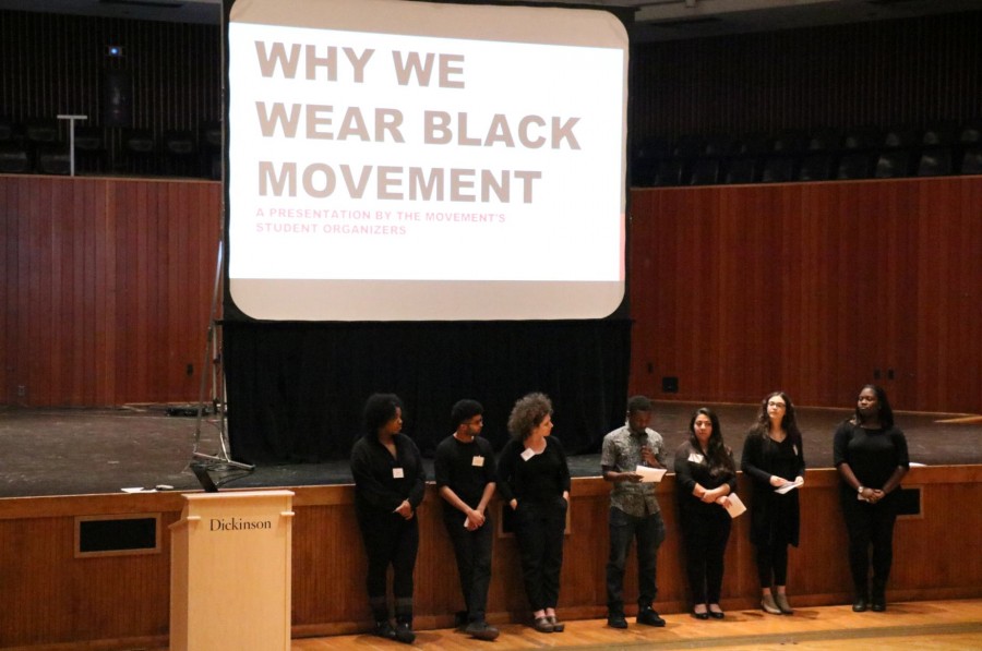 Members of the Why We Wear Black Movement presented their requests for reforms at an open forum held in ATS on Jan. 31. Over 150 students and faculty members attended.