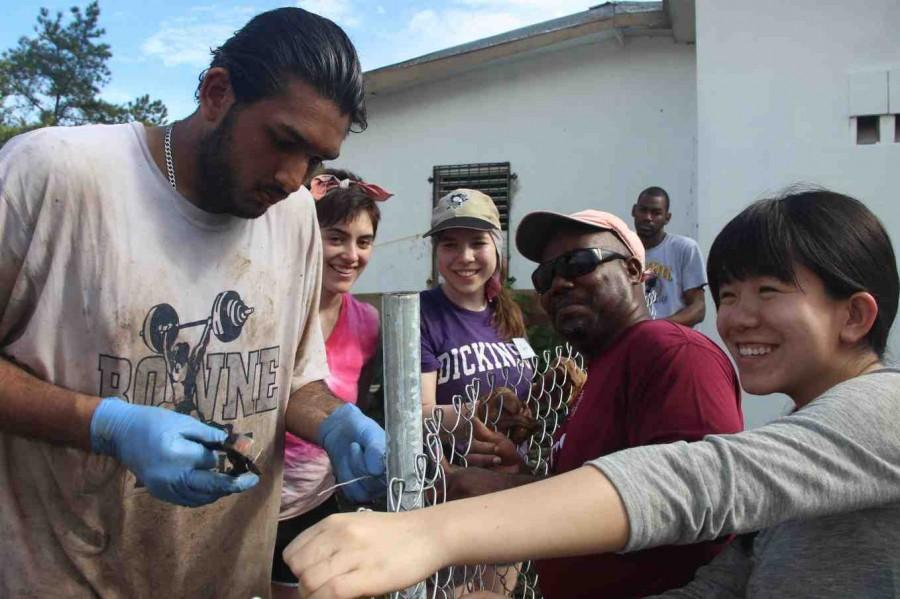 Students participate in a service trip over spring break 2015. Four trips have been planned for spring break 2016.