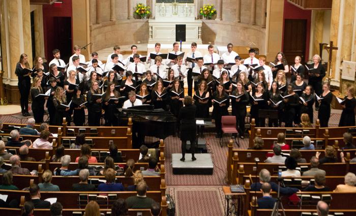 Dickinson Choir, Collegium and Orchestra put on a two-part concert in downtown Carlisle on Friday.