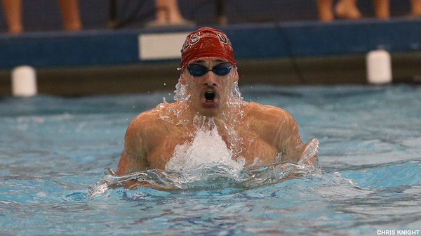 The Red Devil men’s swimming team swam to a commanding win over the University of Scranton.
