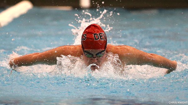 Dickinson men’s and women’s swim teams swam away with victories over Lycoming and Stevenson this past Saturday. 