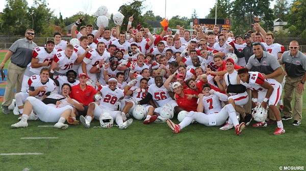 The Dickinson football team beat bitter rival Gettysburg to hold on to the Little Brown Bucket.
