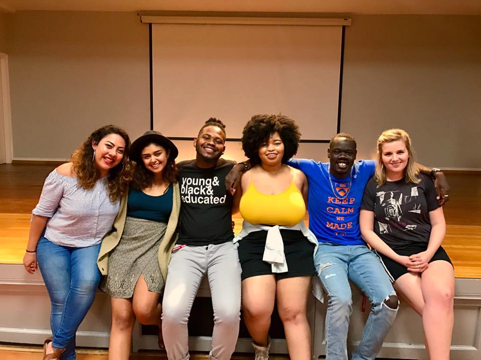 Members of the society in Allison Hall ion the night of the event.