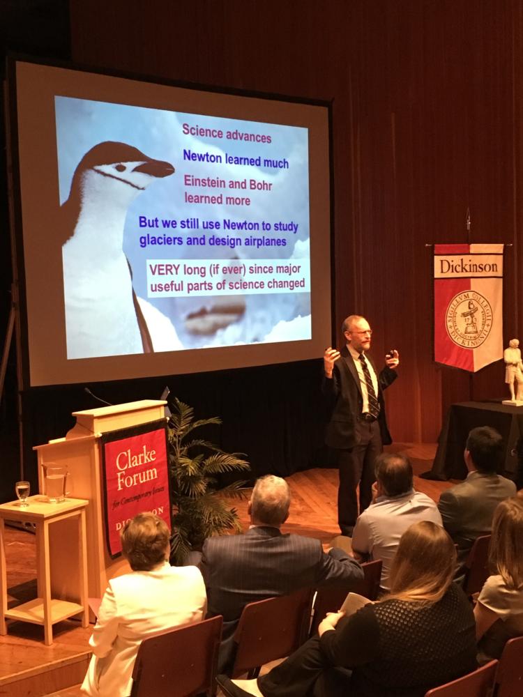 Alley is a co-Nobel Peace Prize recipient and has also worked on the U.N. Intergovernmental Panel on Climate Change. He visited Dickinson on Sept. 26.