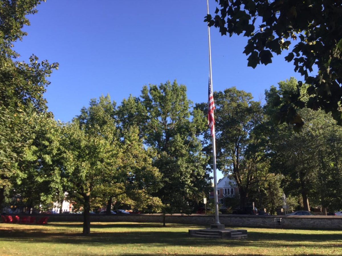 Dickinsons+flag+flew+at+half-staff+on+Oct.+2.