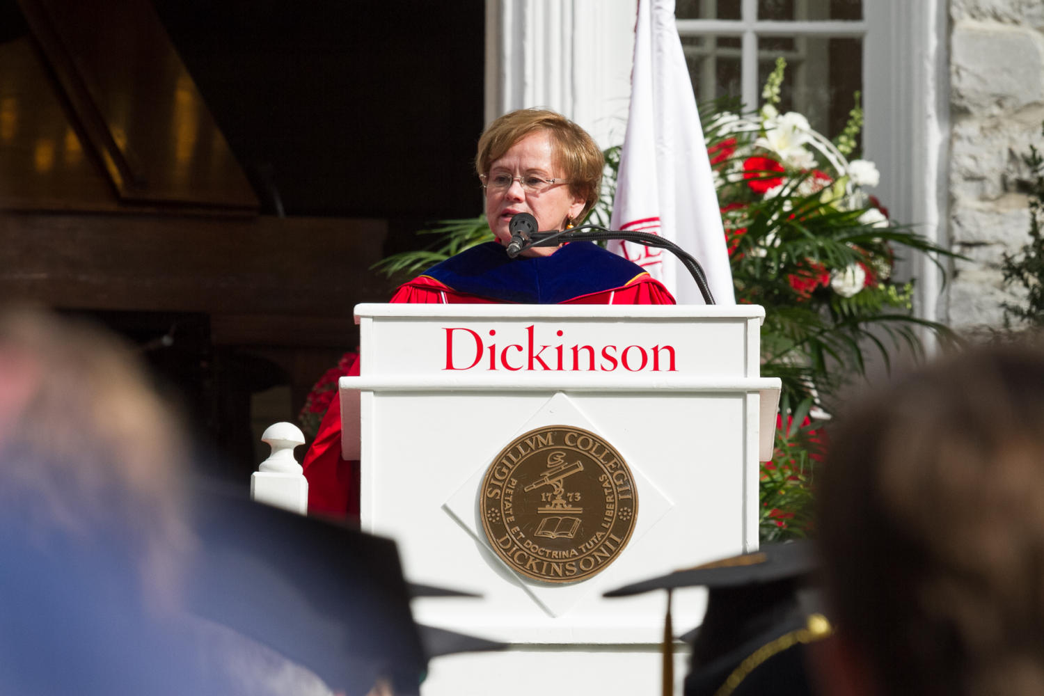 Margee Ensign, Dickinson’s 29th President, was inauguarated over Parents’ and Homecoming weekend after serving as president since July 1, 2017.