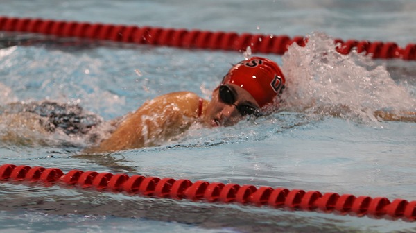 The Dickinson mens swim team topped the Royals of the University of Scranton last weekend.