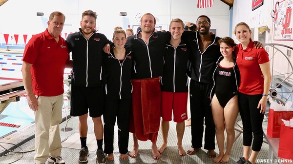 Swimming Falls on Senior Day