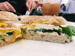 Caf Creation: Hummus & Spinach Eggwich
