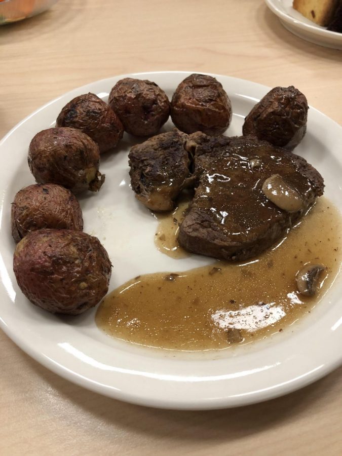 Caf Review:  Steak and Mushrooms
