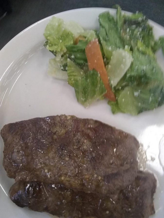 Caf Review: Flat Iron Steak with Tomatillo Sauce
