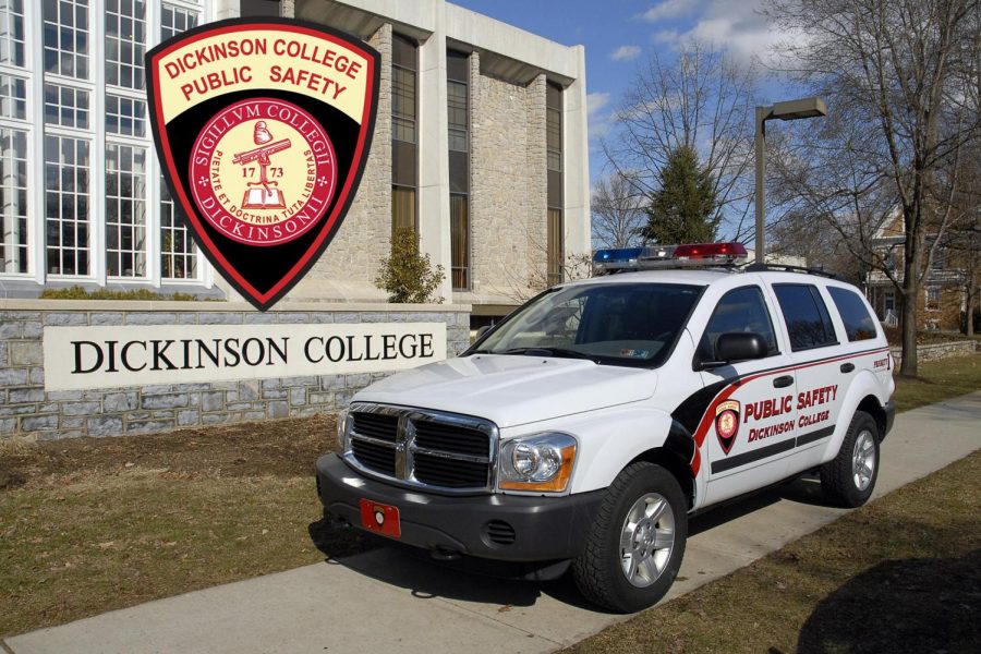 DPS logo and car. Photo courtesy of the Dickinson College Website.