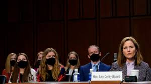 Coney Barrett at her hearing. Photo courtesy of npr.org.