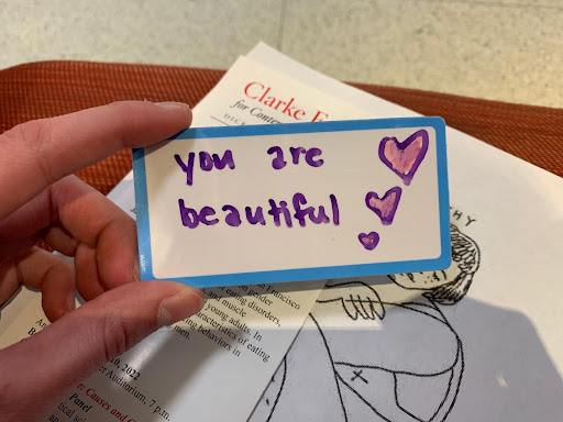 A magnet made by a student who attended the Kickoff Soiree. Photo courtesy of the author.