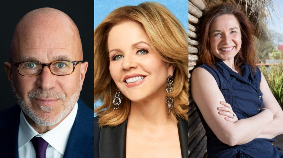 Left to Right: Radio and TV host Michael Smerconish will deliver Dickinsons 2024 commencement address, while singer Renée Fleming will be among several honoree degree recipients, and scientist Katharine Hayhoe will receive the Rose-Walters Prize for Global Environmental Activism.