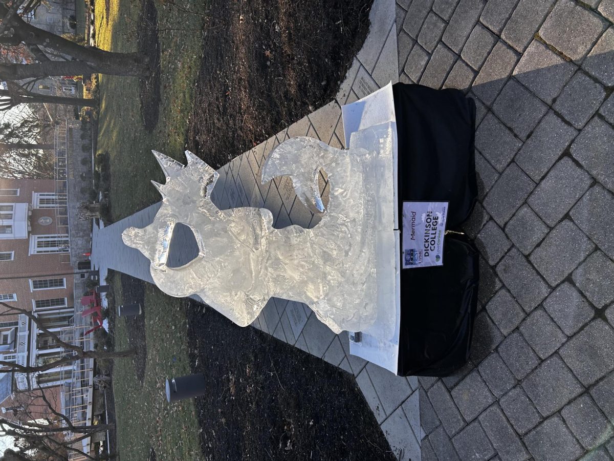 Dickinson's Ice Art Festival sculpture entry.