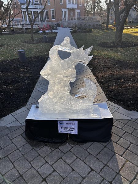 Dickinson's Ice Art Festival sculpture entry.