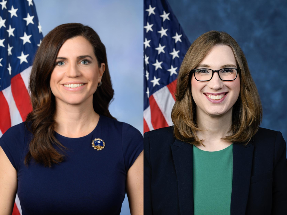 Rep. Nancy Mace (Left, R-S.C.) proposed legislation that would require individuals on federal property to use bathrooms corresponding to their sex assigned at birth. This comes as Rep. Sarah McBride (Right, D-Del.) becomes the first transgender member of Congress.