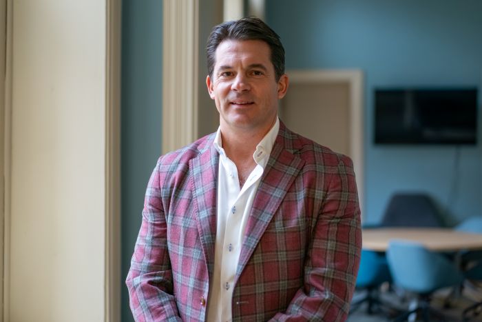 Cogan Fellowship speaker Michael Meager ’00 calls students to tell their story